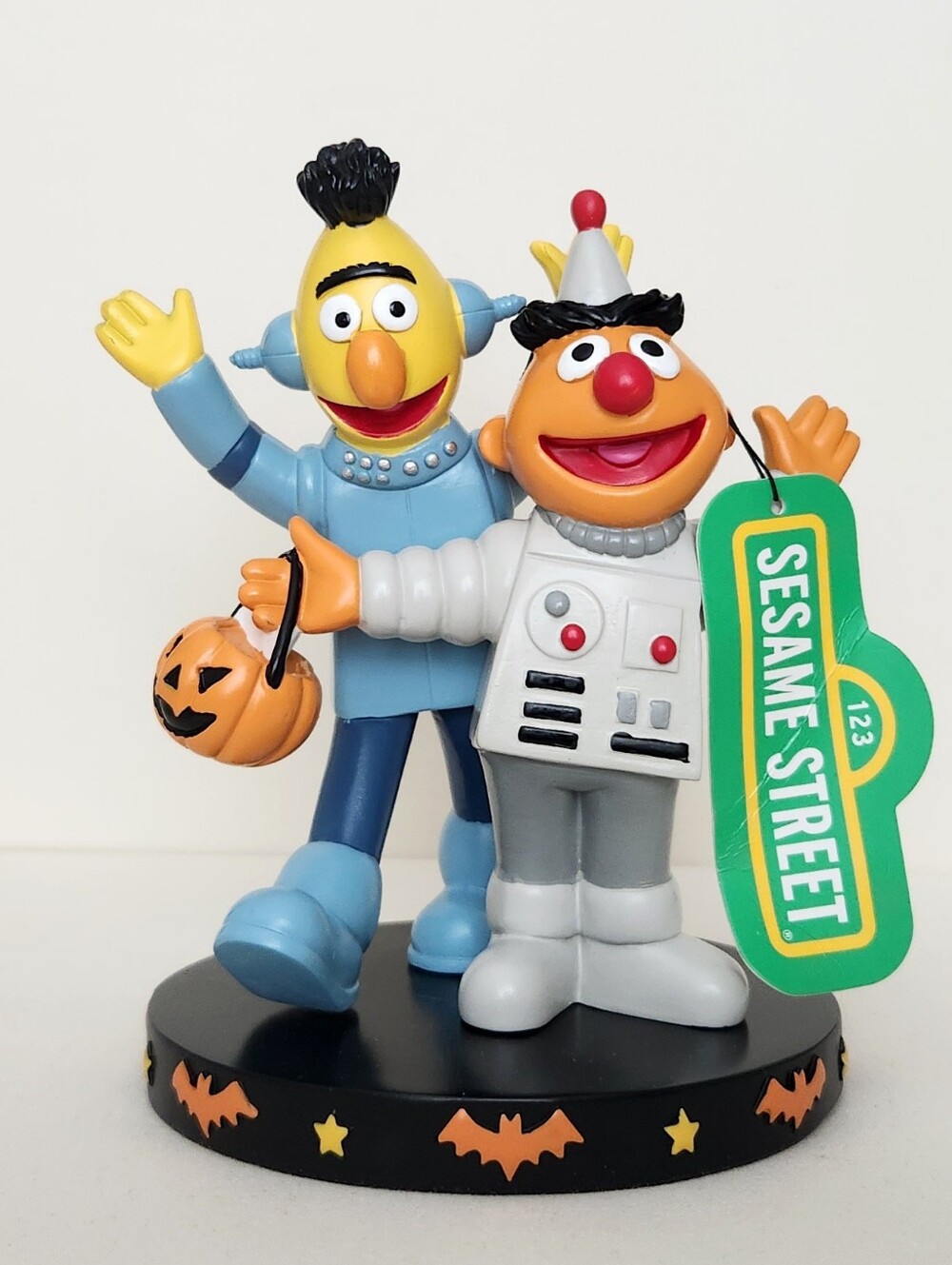 Sesame Street Halloween Bert & Ernie in Robot Costumes, 6.5" Figurine Statue New